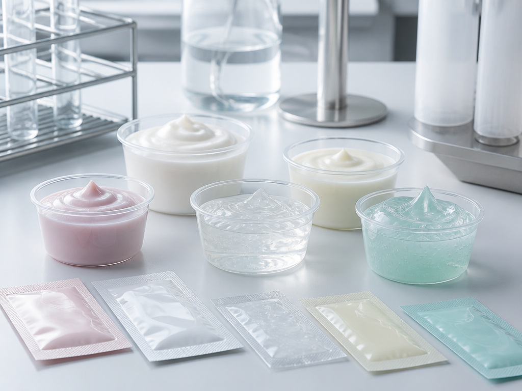 Cream Gel and Lotion